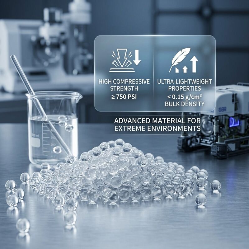 Microsferas de vidro oco com temperatura de amolecimento de 855°C e constante dielétrica de 1,2-2,2 para áreas de exploração de petróleo