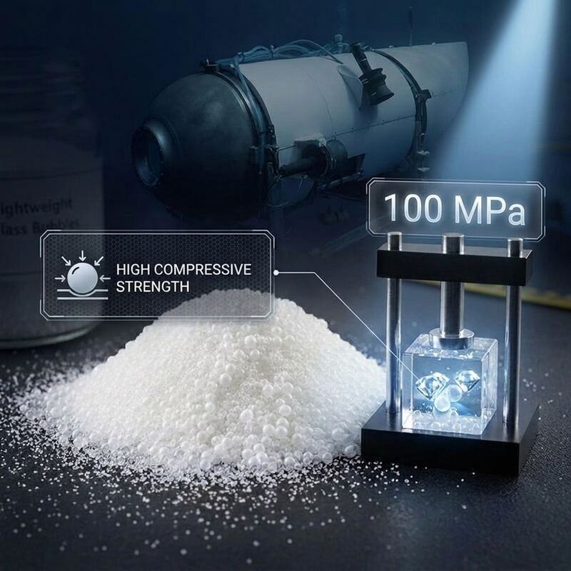 Bolhas de vidro ocas de densidade ultra-baixa HN15 0,08 - 0,15 g/cm3 Preenchimento de isolamento térmico para revestimentos de eficiência energética